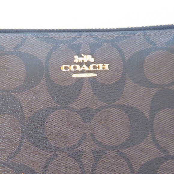 Coach Brown Signature Two Pouch Lined Wallet Clutch - Picture 2 of 7